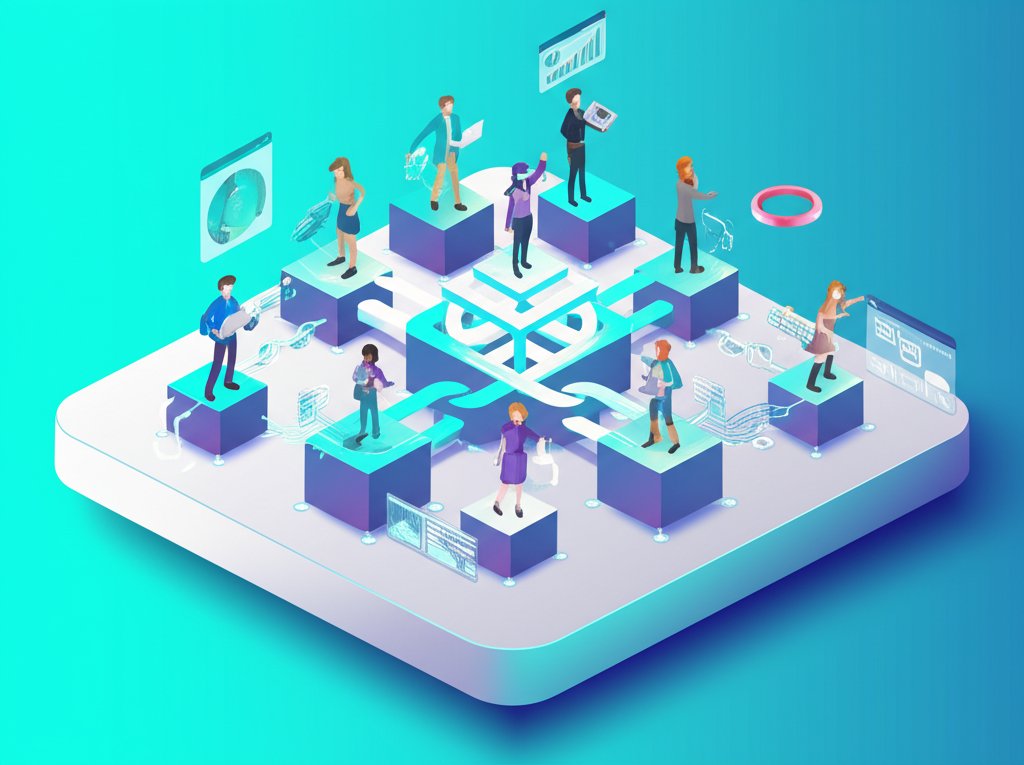 Diverse professionals, developers, and entrepreneurs innovating in the blockchain landscape.