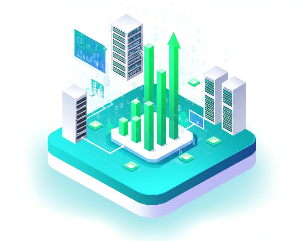 Chart illustrating blockchain share price movements and new market trends.