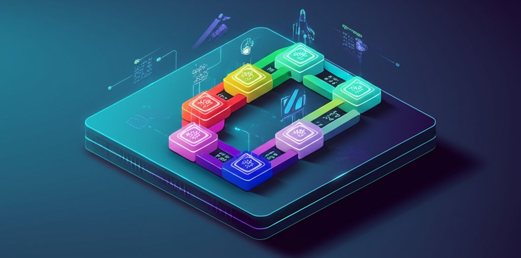 Illustration comparing different blockchain networks like Ethereum, Solana, and Bitcoin.